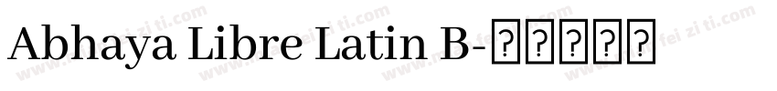Abhaya Libre Latin B字体转换